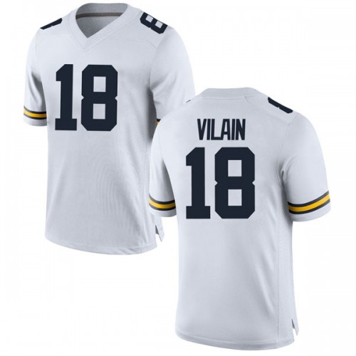 Luiji Vilain Michigan Wolverines Youth NCAA #18 White Replica Brand Jordan College Stitched Football Jersey PMF3854UZ
